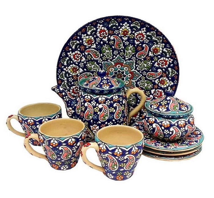 مینا کاری لاله جین سفال مینا کاری لاله جین سفال